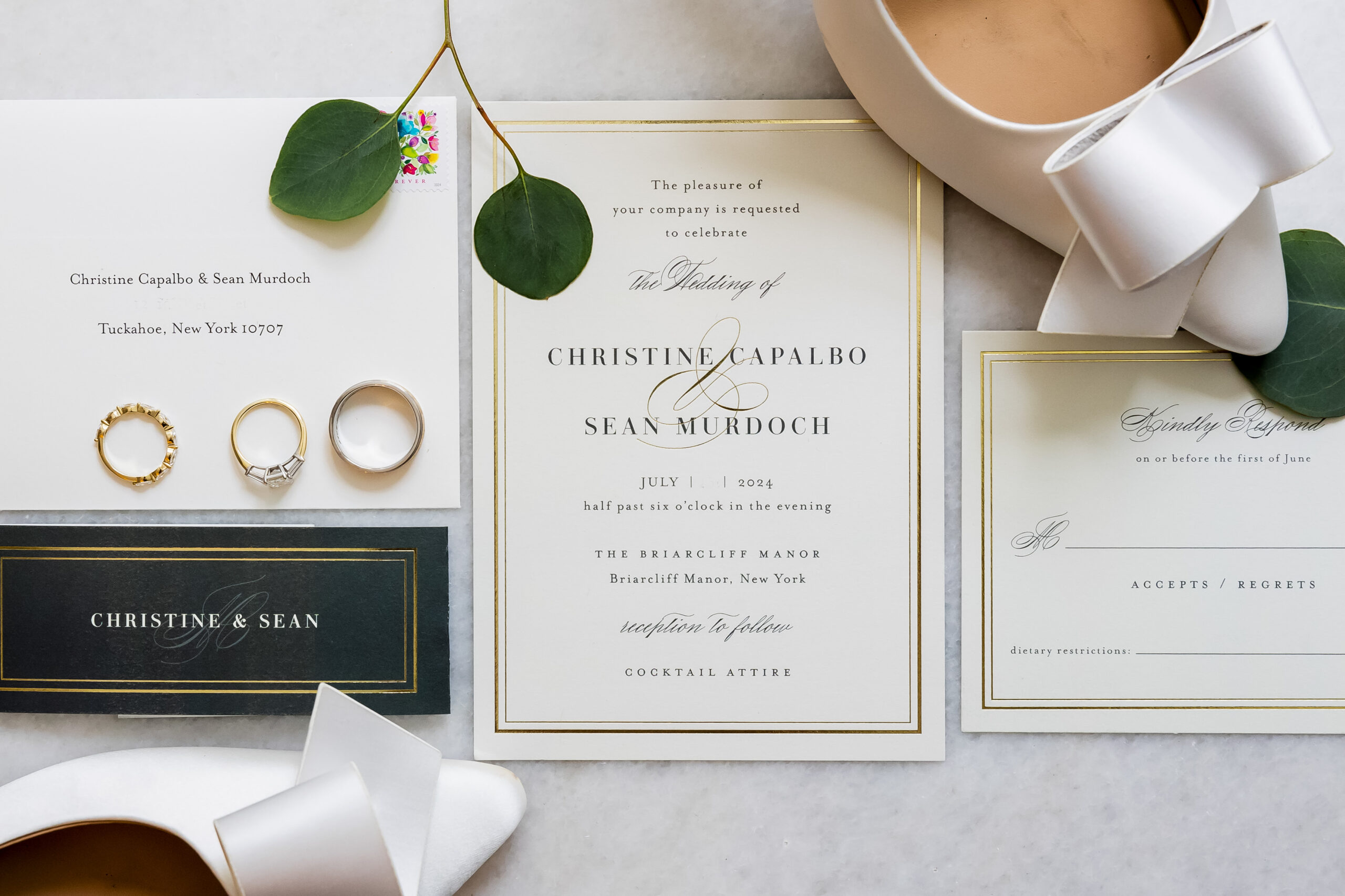 Wedding Invitation To The Briarcliff Manor Wedding Venue