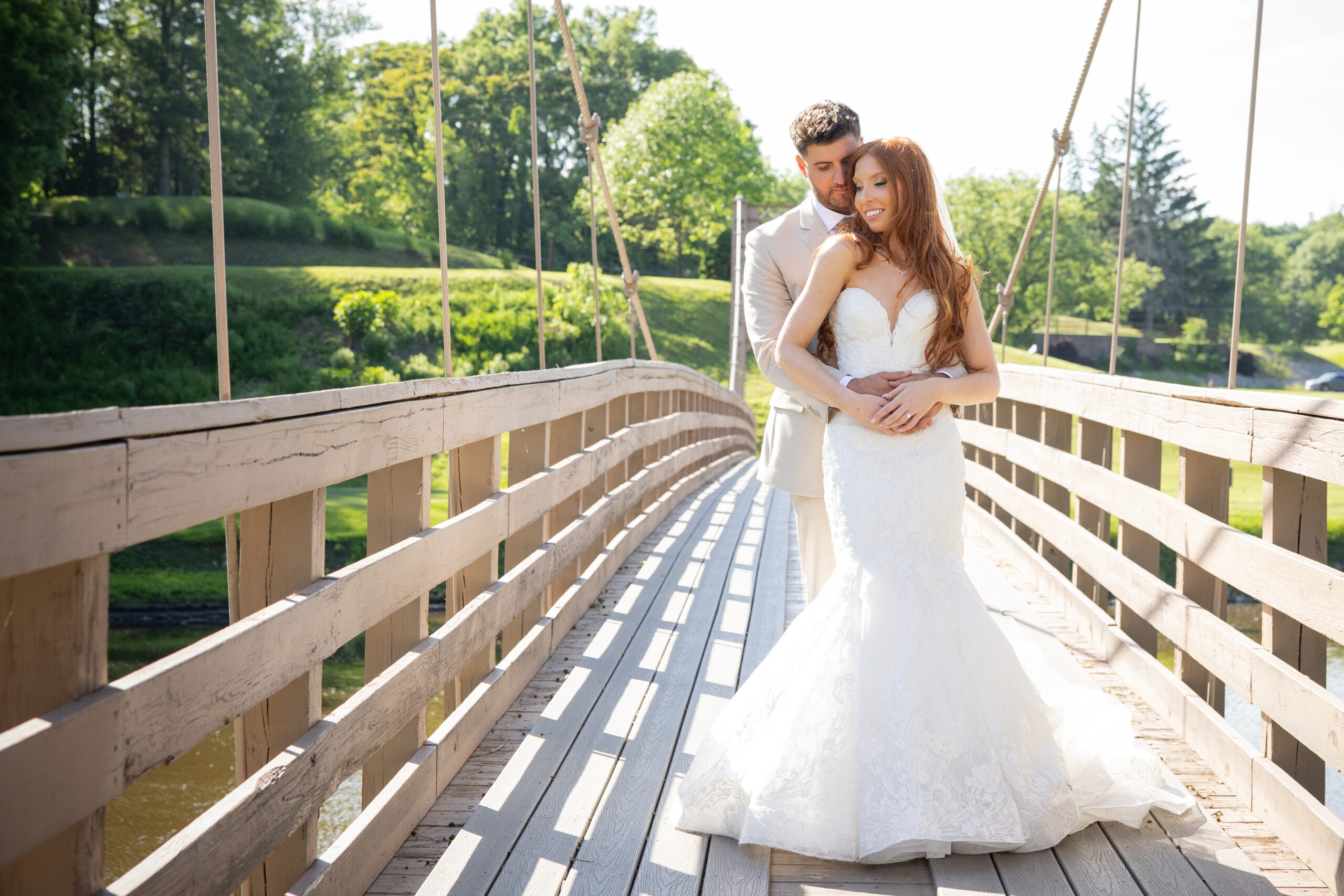 Bride and Groom Portrait at West Hills Country Club Hudson Valley, NY.