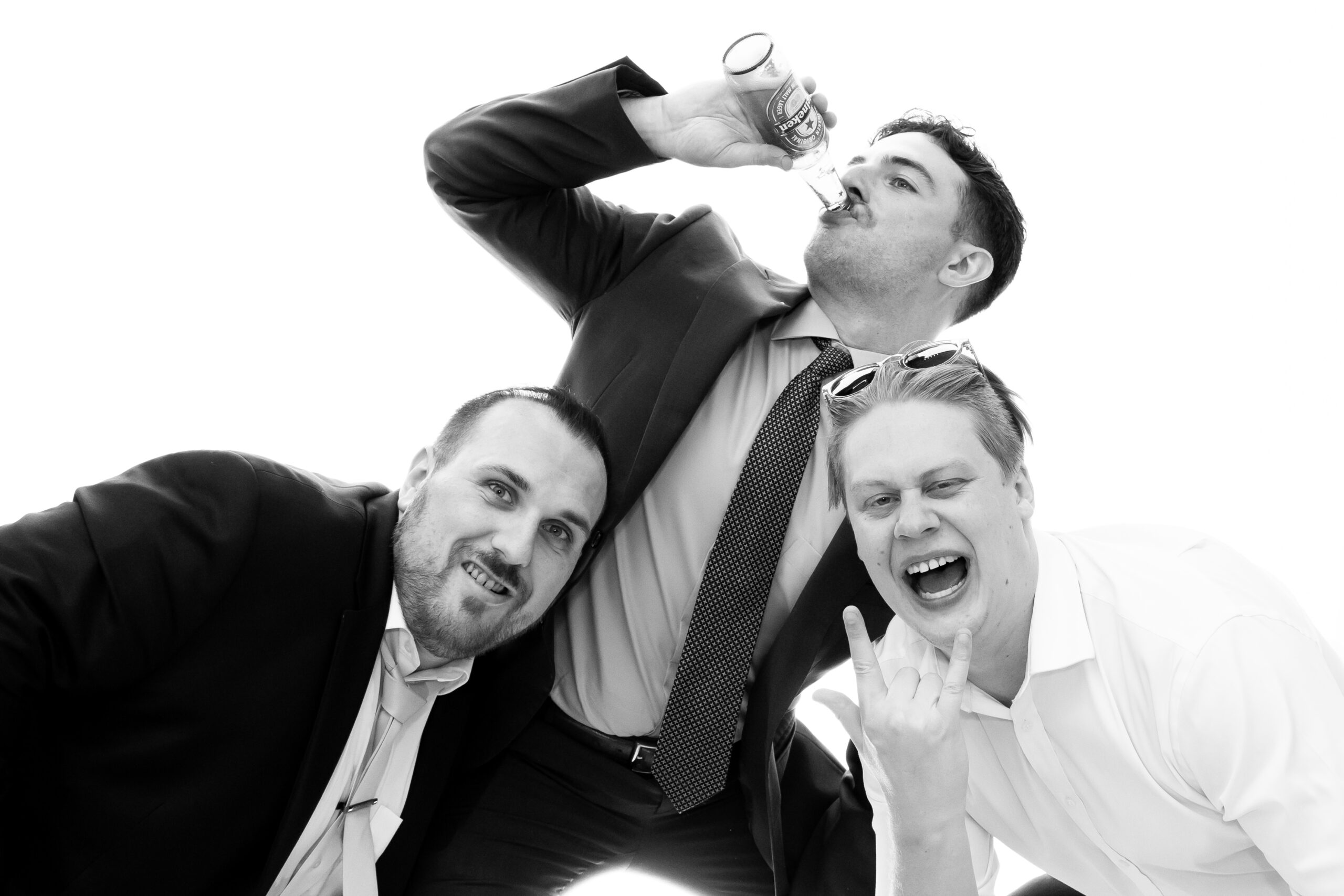 Bridal Party having fun in photo booth