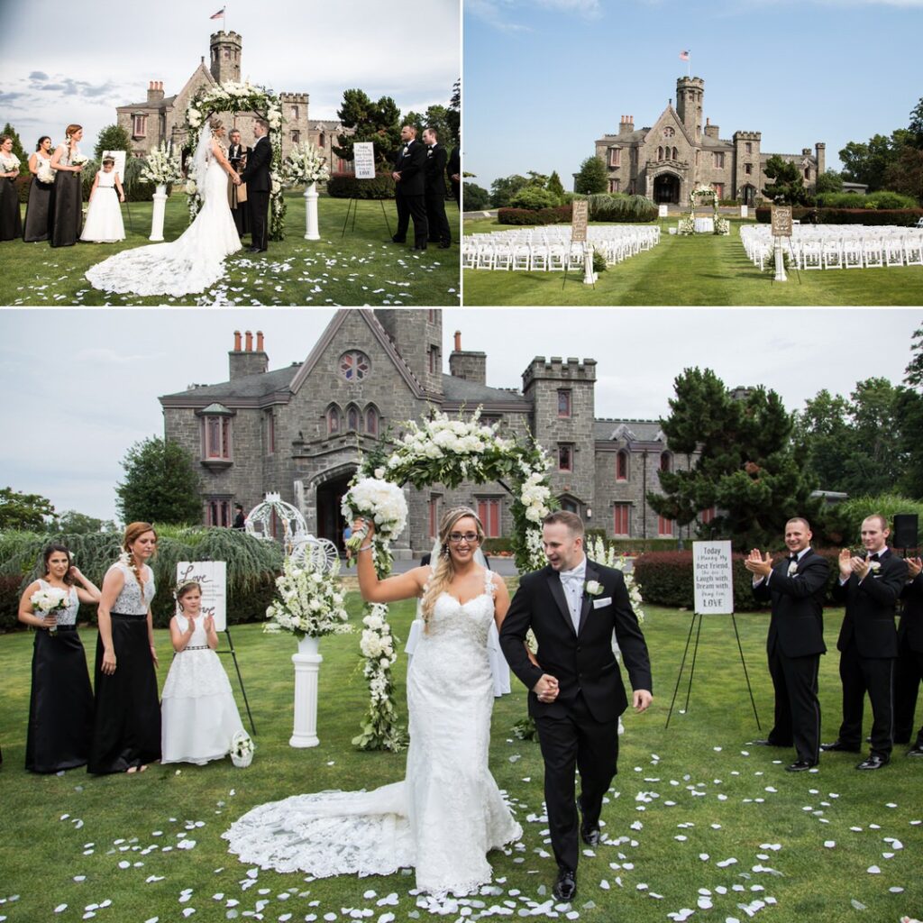 Whitby Castle Wedding Photography on lawn.
