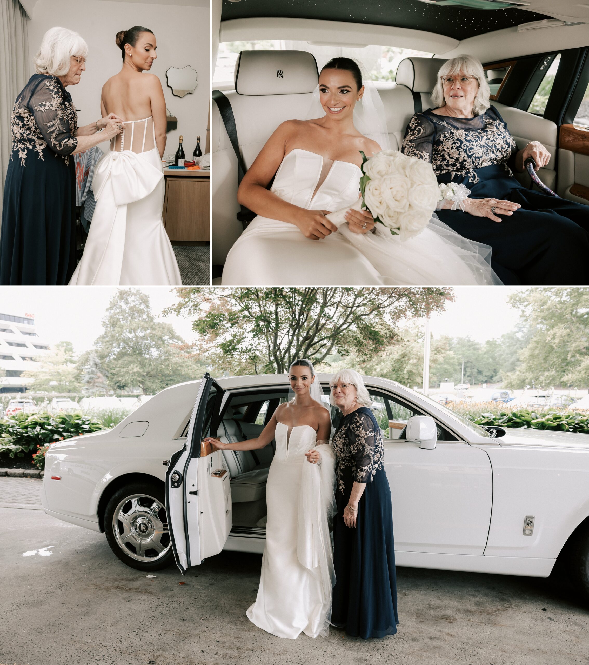Bride arriving at church for wedding